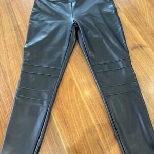 7-for-all-mankind‎ Women's Black Moto Faux Leather Leggings size L